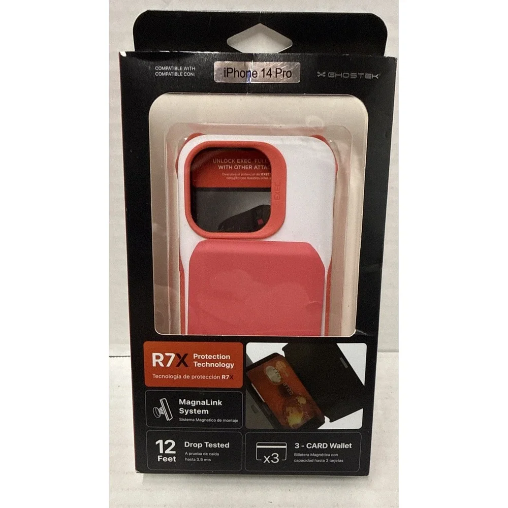 ghostek iPhone 14 Pro MagnaLink System R7X, 3-card Wallet EXEC 6 Case Protector